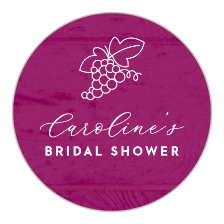 Time for Wine Bridal Shower Stickers