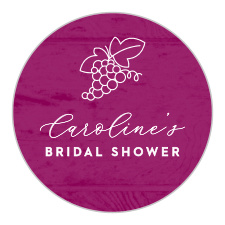Seal your invitations or treat your guests with our Time for Wine Bridal Shower Stickers!