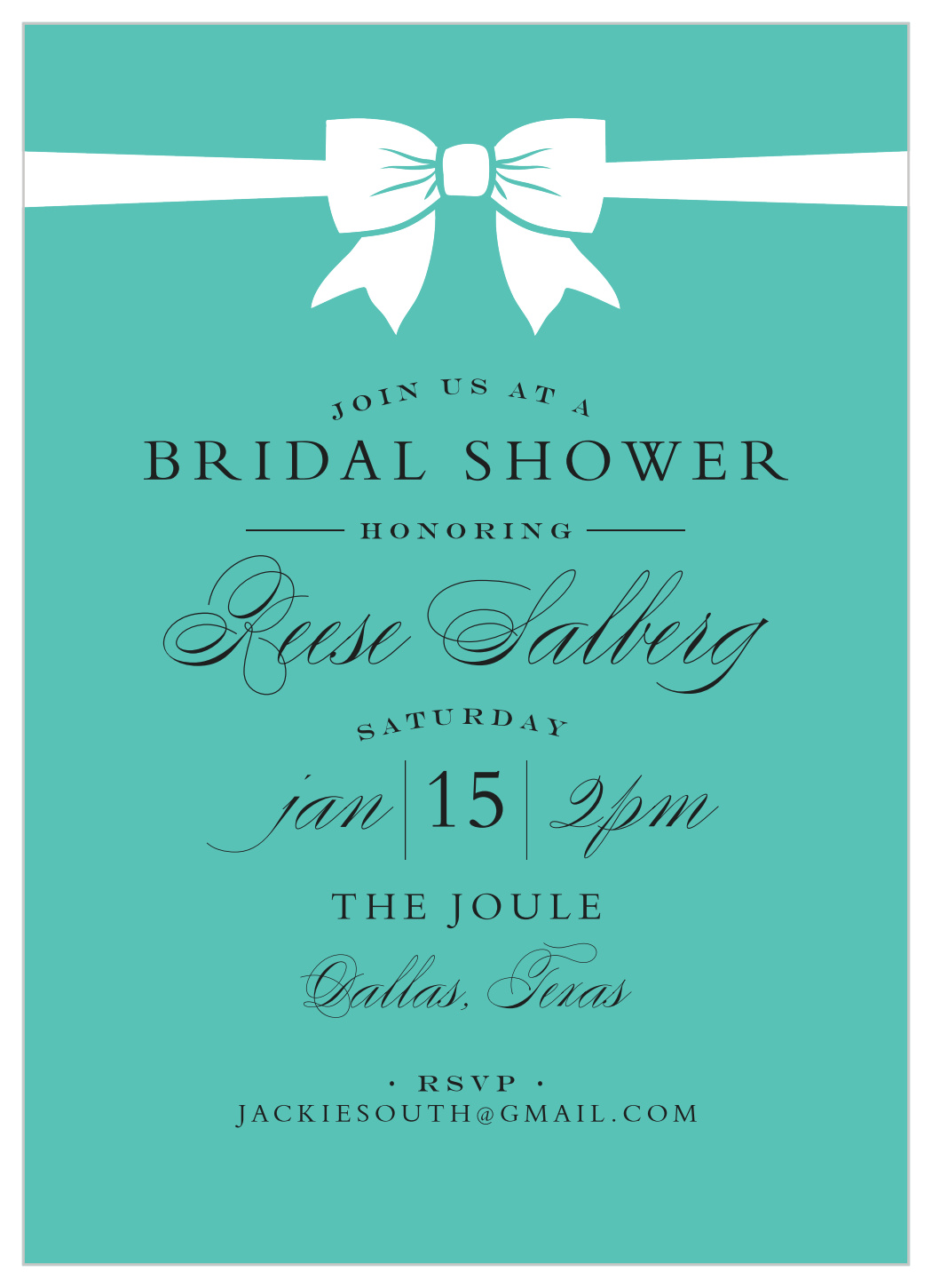 Perfect Bow Bridal Shower Invitations