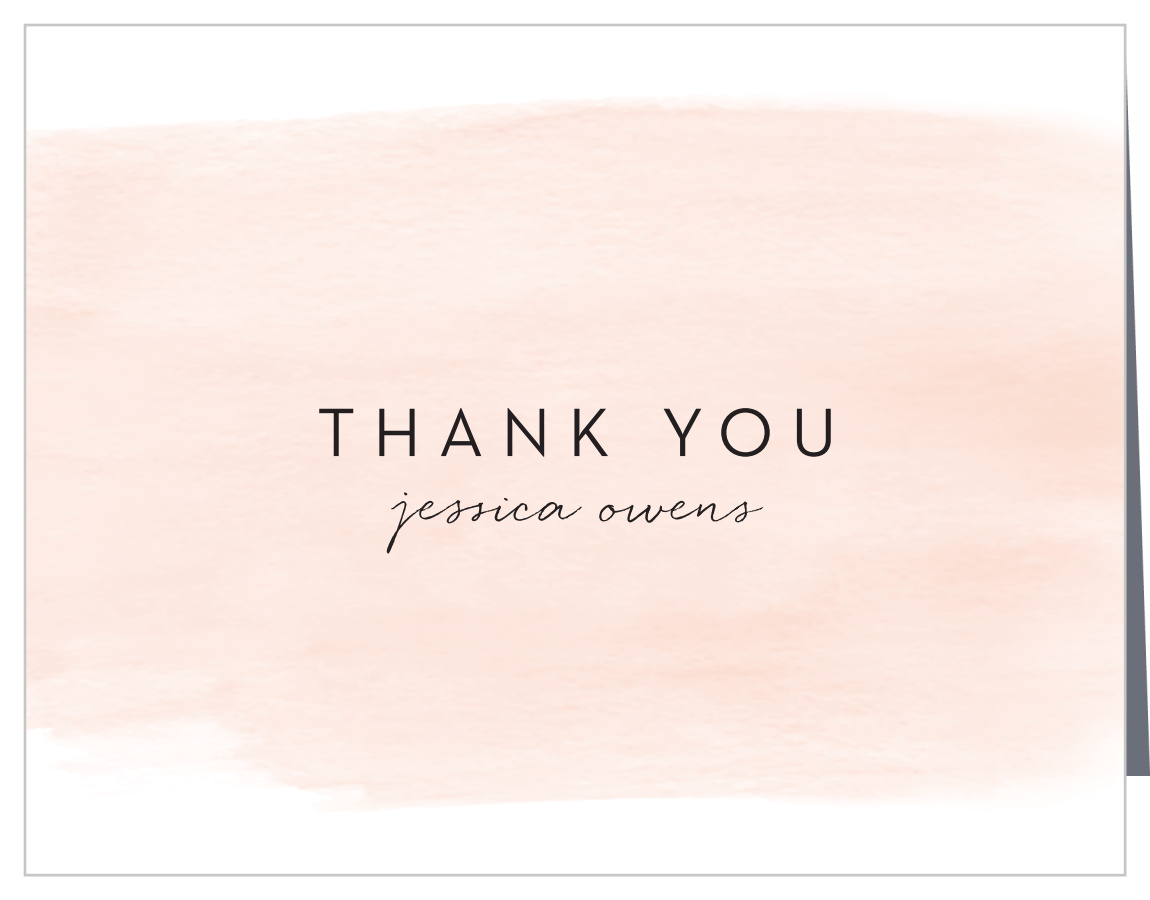 Modern Watercolor Bridal Shower Thank You Cards