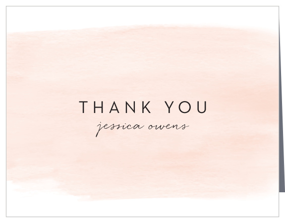 Express your appreciation for your guests with the Modern Watercolor Bridal Shower Thank You Cards.