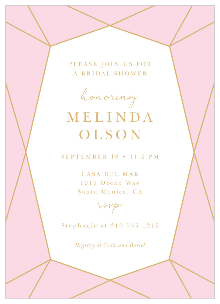 Simply Bejeweled Bridal Shower Invitations