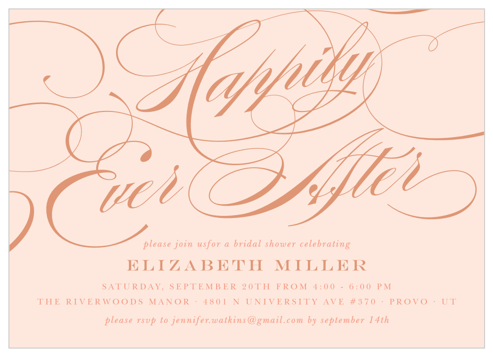 Happily Ever After Bridal Shower Invitations