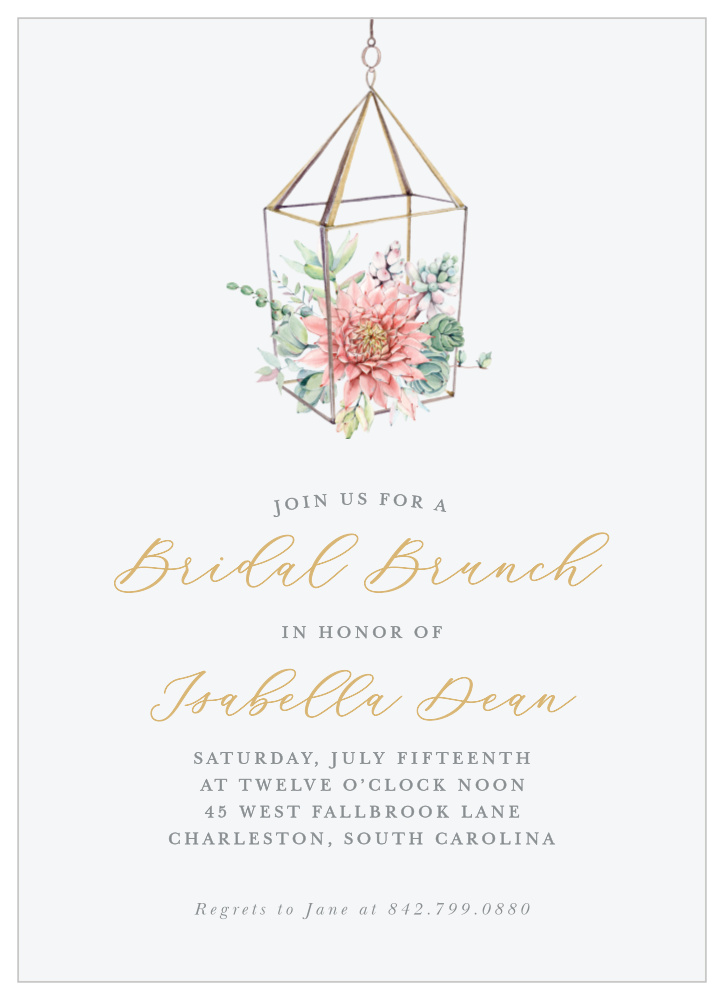 Succulent Brunch Bridal Shower Invitations
