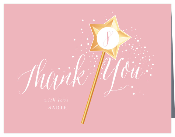 Thank your royal friends with our Princess Wand Children's Birthday Party Thank You Cards!