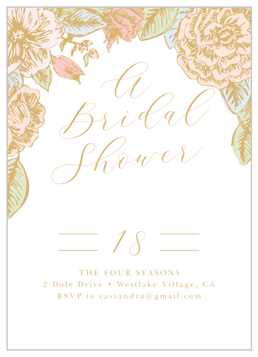 Our Peony Garden Bridal Shower Invitations are a chic and stylish choice to represent you for your big celebration.