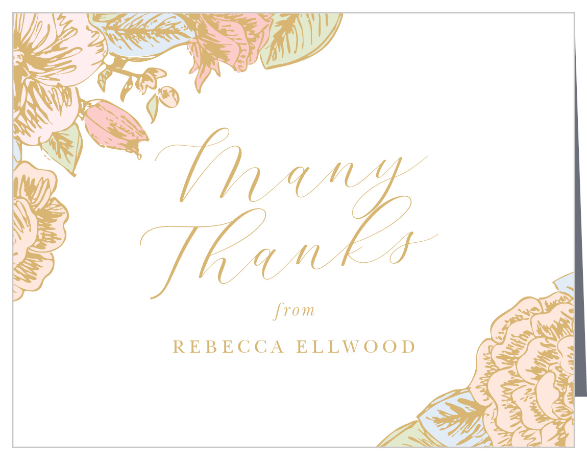 Peony Garden Bridal Shower Thank You Cards