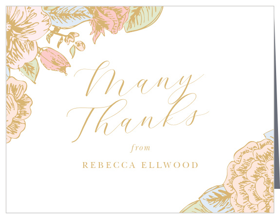 Express gratitude to your guests with our Peony Garden Bridal Shower Thank You Cards.