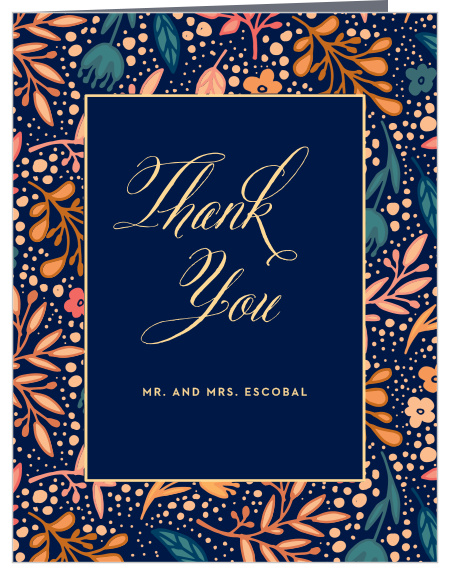 Our Unique Botanicals Wedding Thank You Cards complement the other items in this wedding suite perfectly!