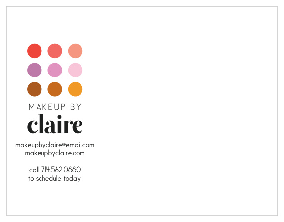 Provide your clients with your handwritten notes utilizing our Eyeshadow Palette Business Stationeries.