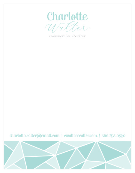 Our Angled Color Business Stationery allows you to write letters or notes all while you promote your services! 