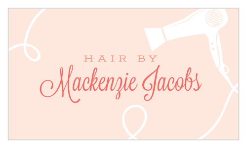Our Hair Dryer Business Cards are a great way to bolster your hair styling business! 