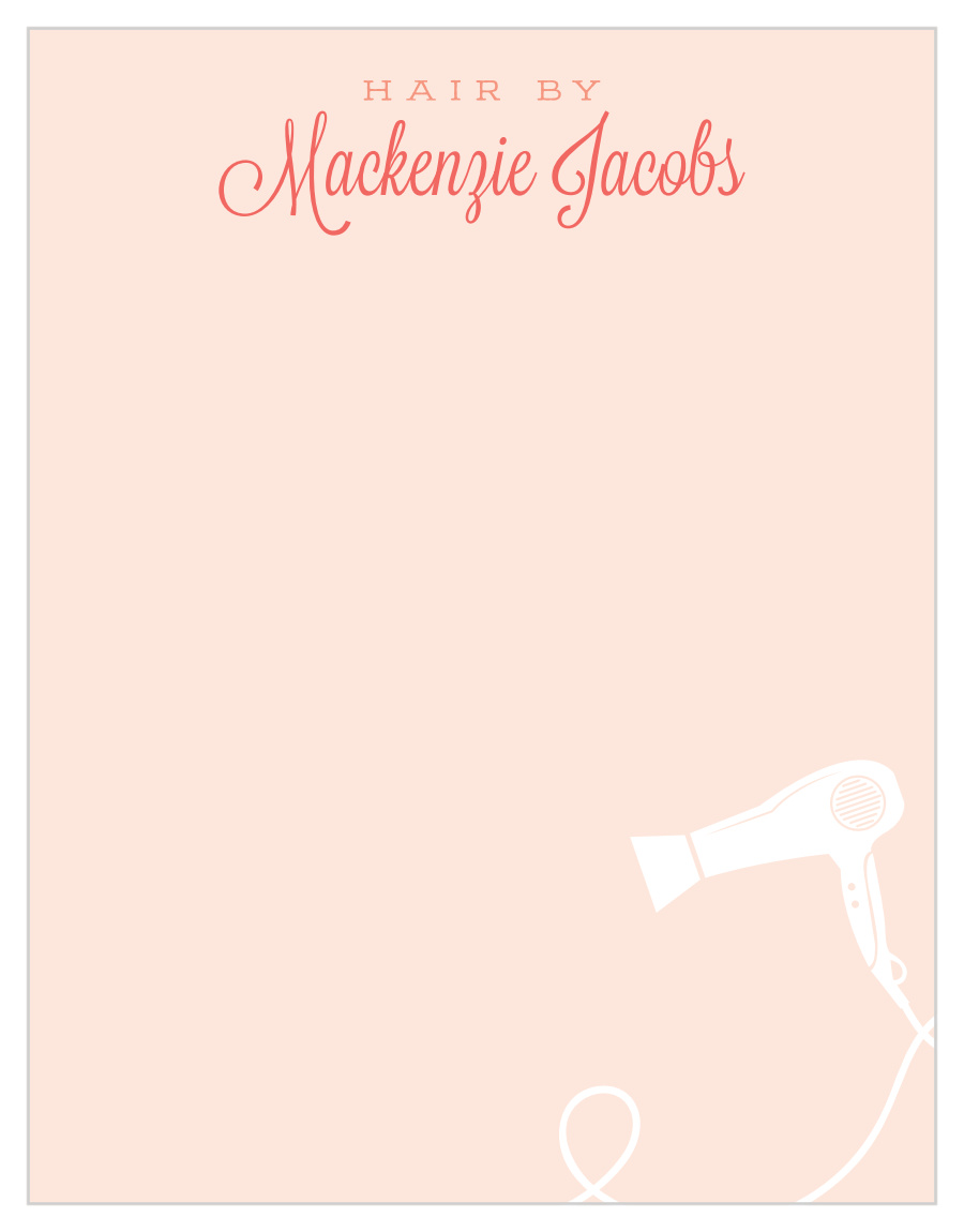Hair Dryer Business Stationery