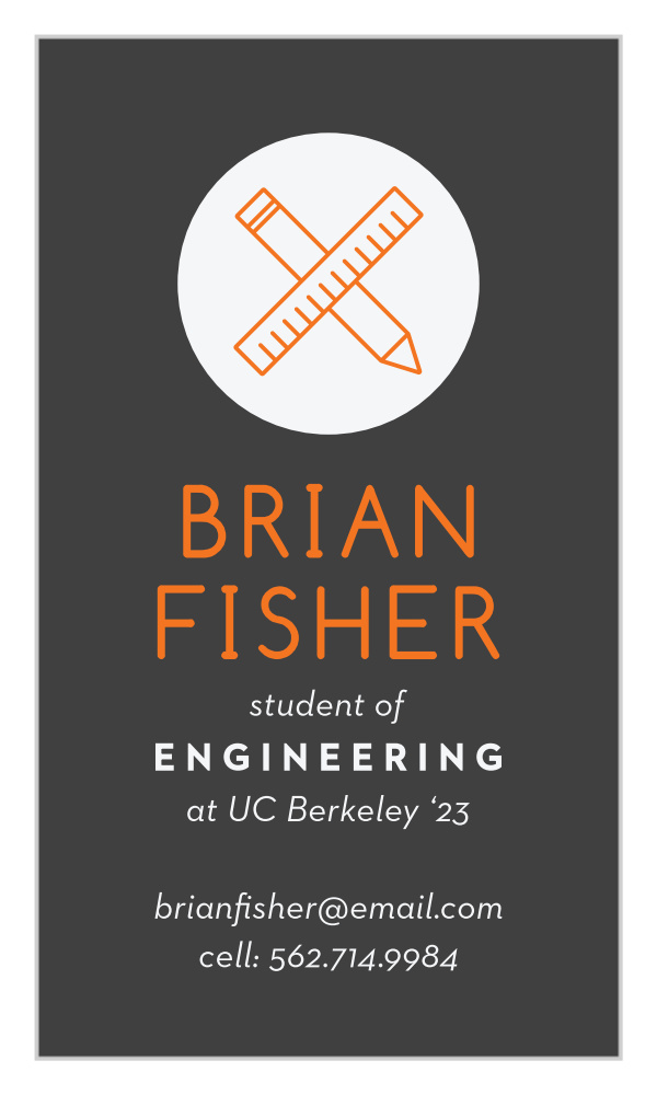 Engineering Student Business Cards
