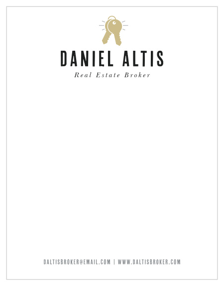 Our Shiny Keys Business Stationery allows you to write letters or notes all while you promote your business!