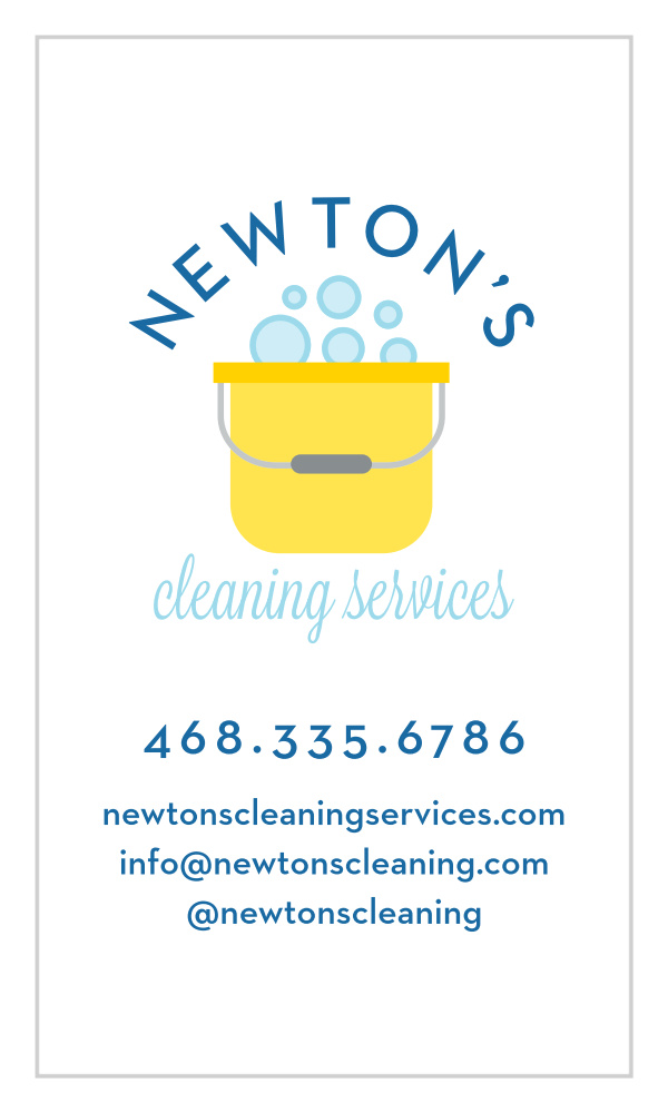 Cleaning Bucket Business Cards