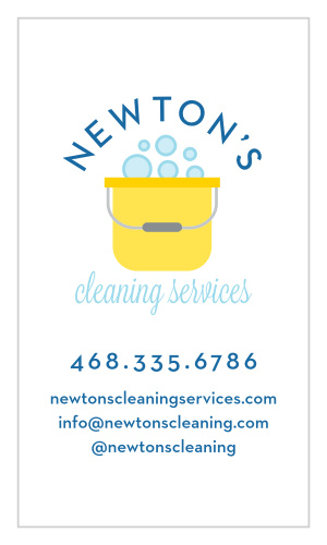 Your clients will be swept away with our Cleaning Bucket Business Cards.