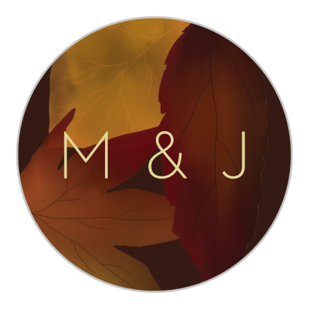 Fall Leaves Wedding Stickers