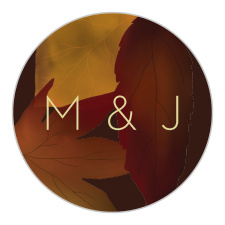 Make a statement with one of our seasonal Fall Leaves Wedding Stickers.