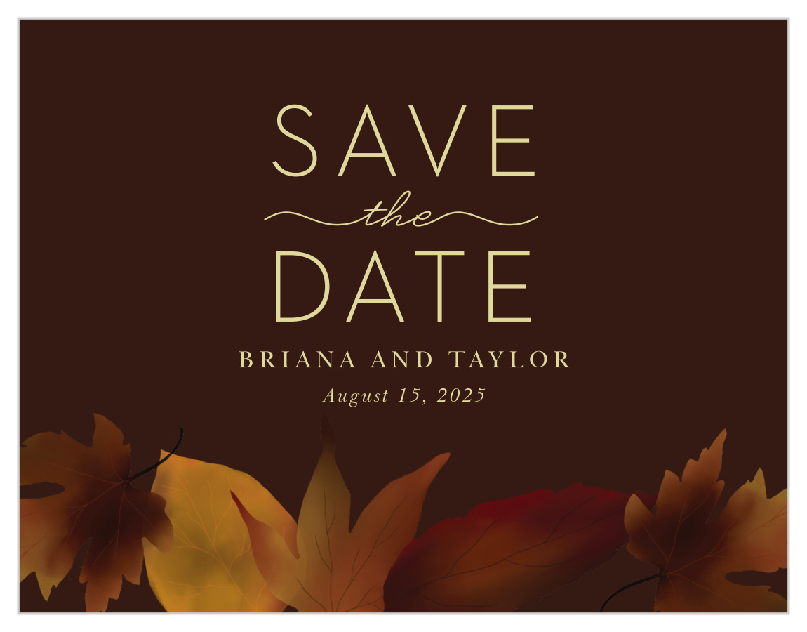Fall Leaves Save the Date Cards