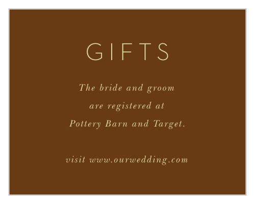 Ensure that you start the next stage of your life off on the right foot when you use our Fall Leaves Registry Cards to guide your guests.