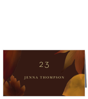 Help your guests find their seats with our seasonal Fall Leaves Place Cards.