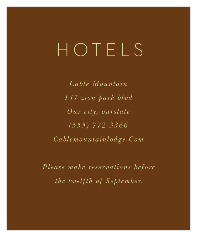 Fall Leaves Accommodation Cards