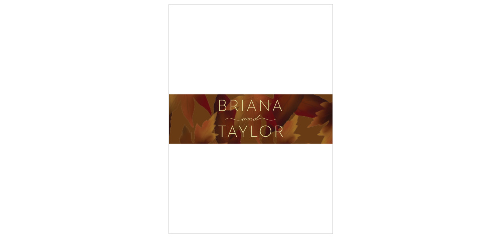 Fall Leaves Wedding Belly Bands
