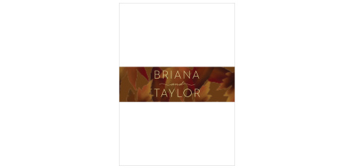 Wrap your wedding cards in the seasonal Fall Leaves Wedding Belly Bands.