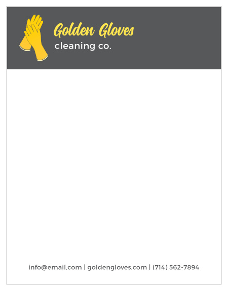 Our Cleaning Gloves Business Stationery is a polished reminder of the services you and your company offer.