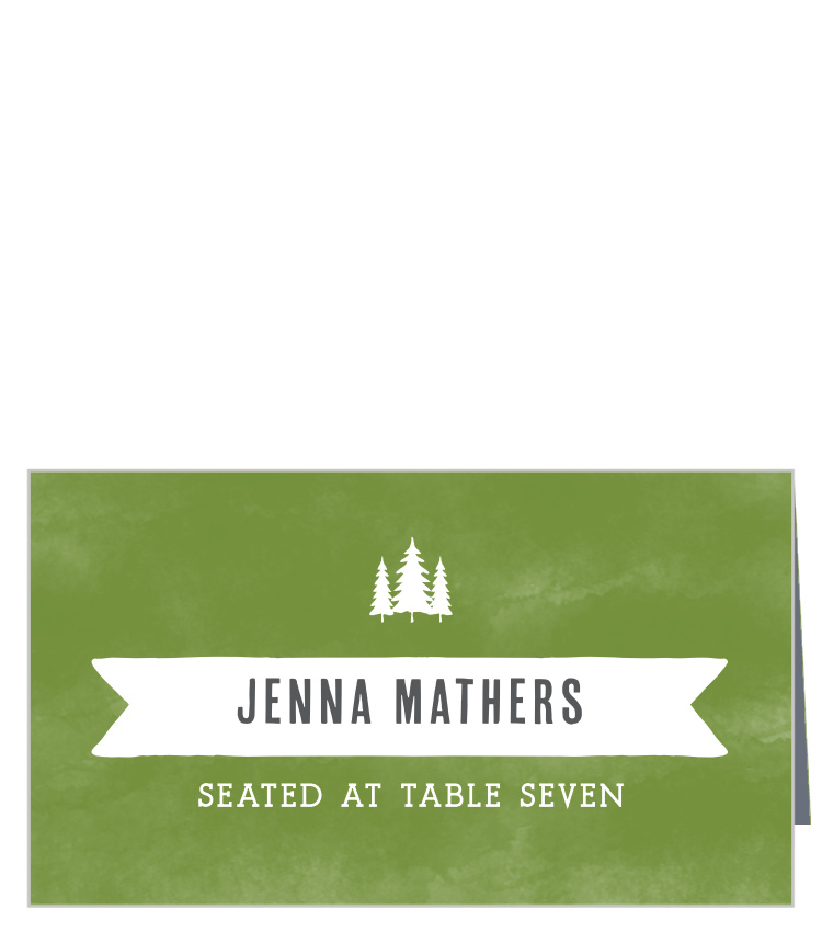 Woodsy Mountain Place Cards