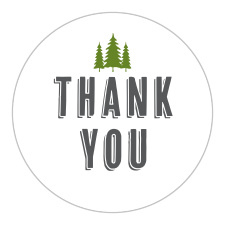 Our Woodsy Mountain Wedding Stickers are the perfect addition to your thank you card envelopes!