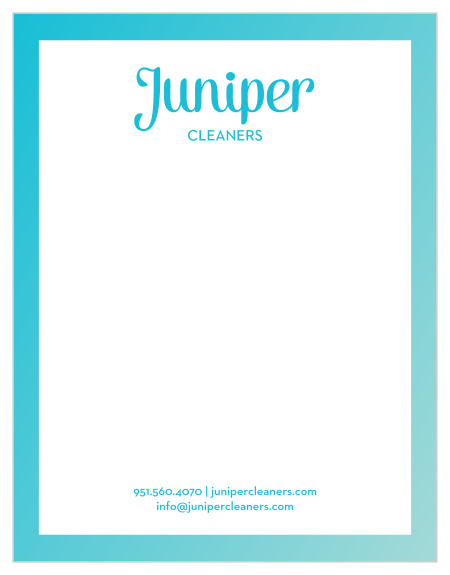Our Simply Clean Business Stationery allows you to write letters or notes all while you promote your business.