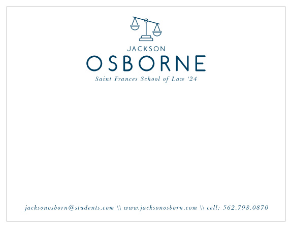 Let your handwritten notes stand out to employers utilizing our Law Student Business Stationeries.