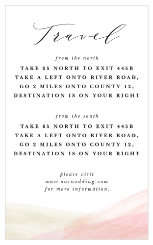 Our Paint Overlay Direction Cards will ensure that everyone you love makes it to your carefully-chosen venue without getting lost. 