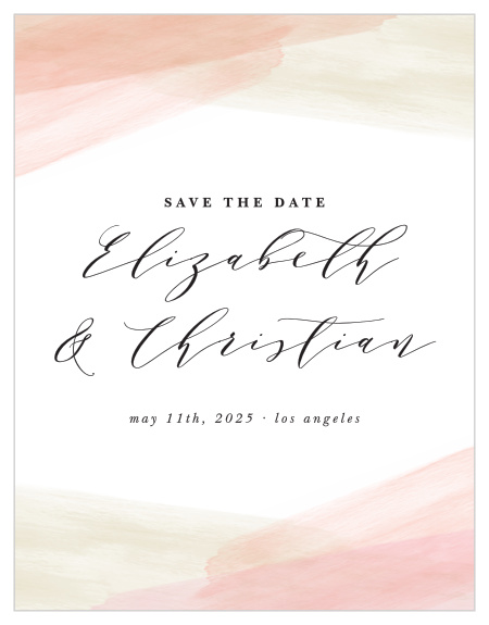 Give everyone you love a preview into the details of your upcoming wedding with our Paint Overlay Save-the-Date Cards!
