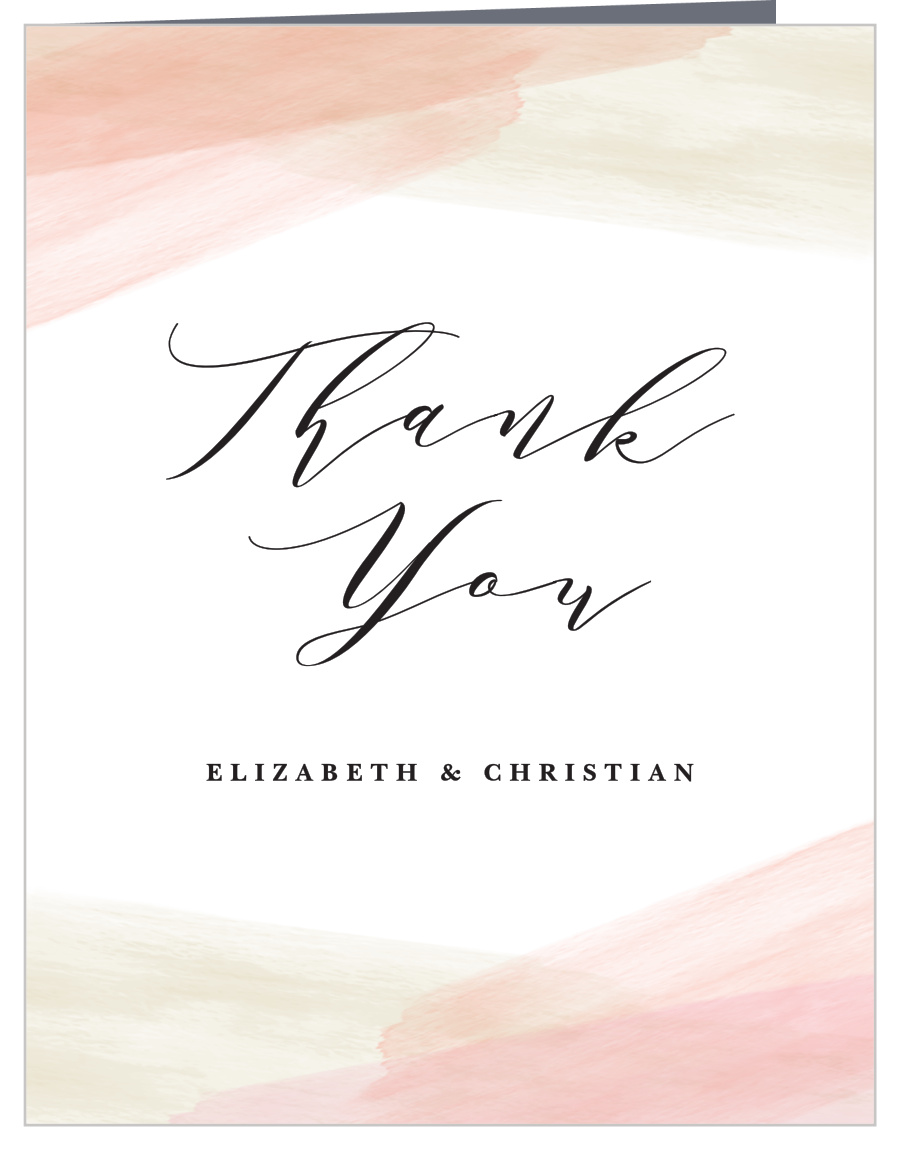 Paint Overlay Wedding Thank You Cards