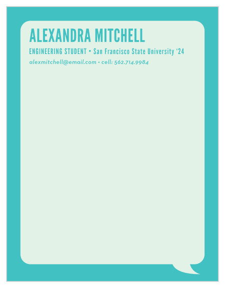 Leave an impression on employers with your handwritten notes utilizing our Speech Bubble Business Stationeries.