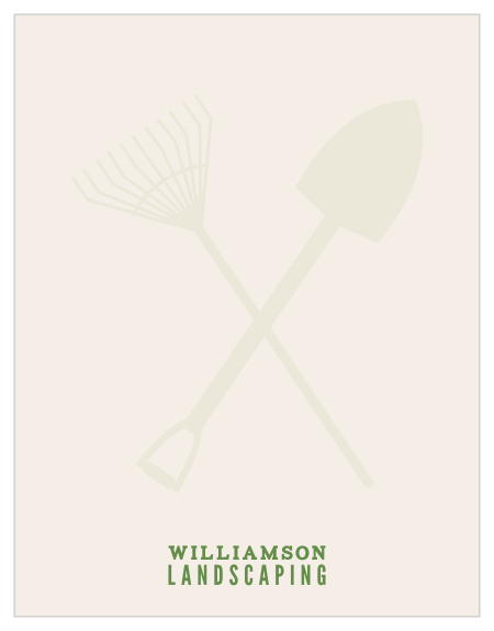 Add on your own handwritten note to your clients with our Rake and Shovel Business Stationeries.