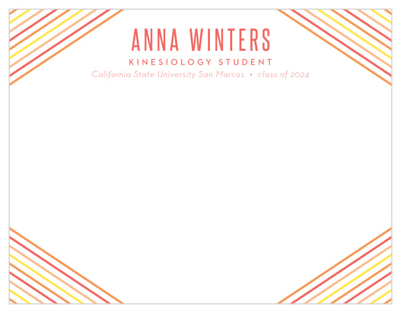 Provide a memorable handwritten note to employers with our Bright Student Business Stationeries. 