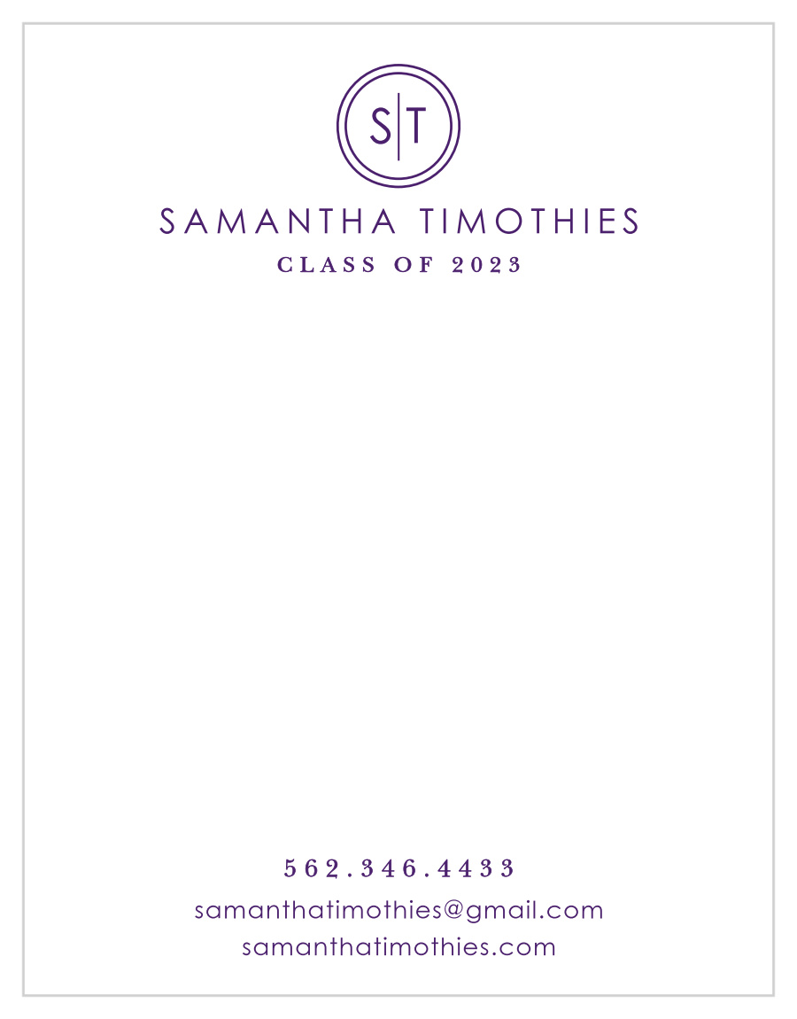 Classic Student Business Stationery