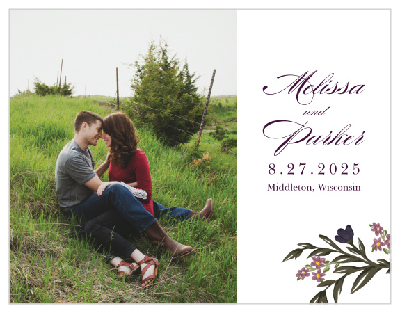 Our Blooming Frame Save-the-Date Magnets will be a beautiful memento that your loved ones will keep for months to come.