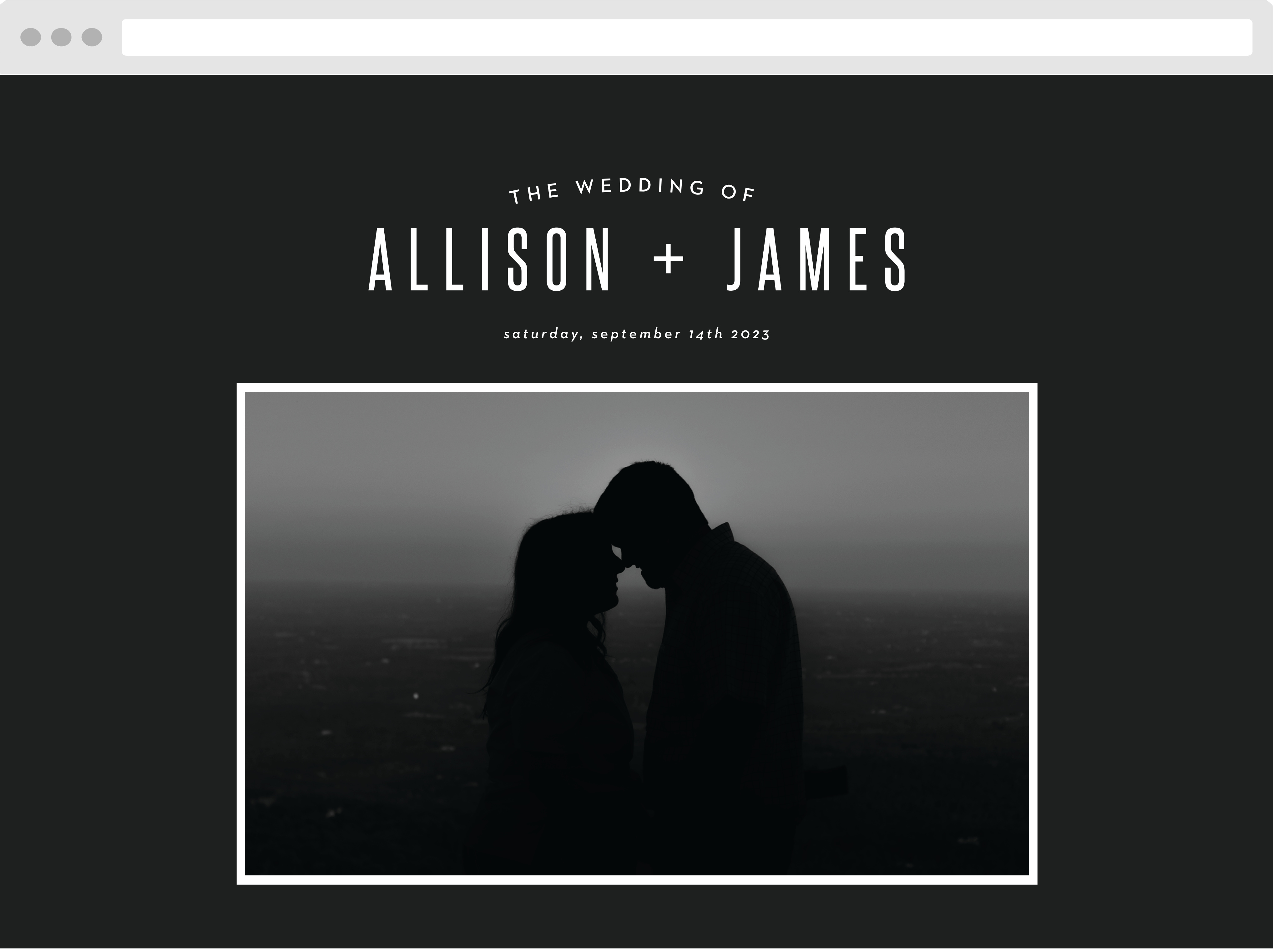 Minimal Print Wedding Website