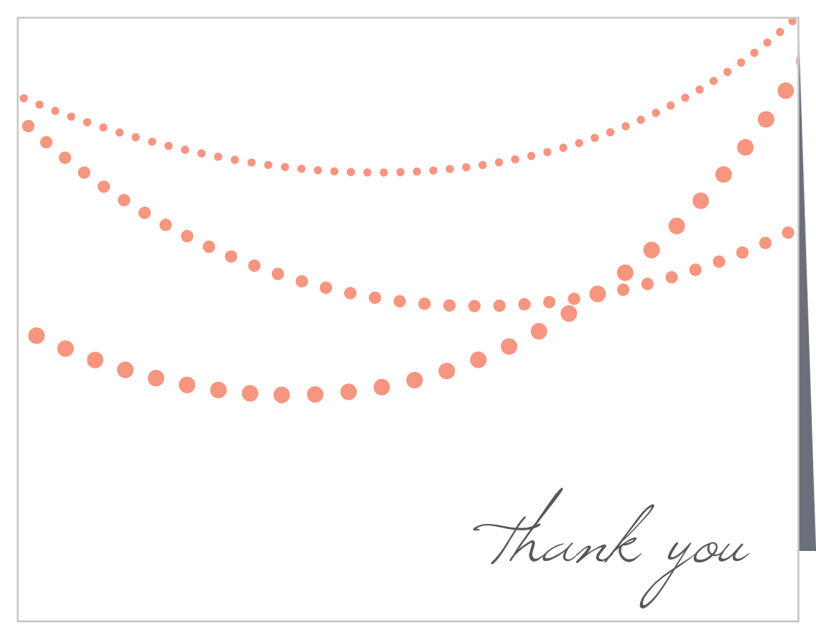 String Lights Wedding Thank You Cards
