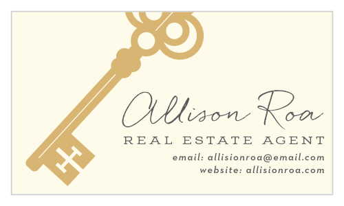 Expand your clientele list with our Ornate Key Business Cards.