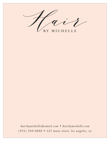 Add the perfect handwritten note to your clients with our Hair Script Business Stationeries.