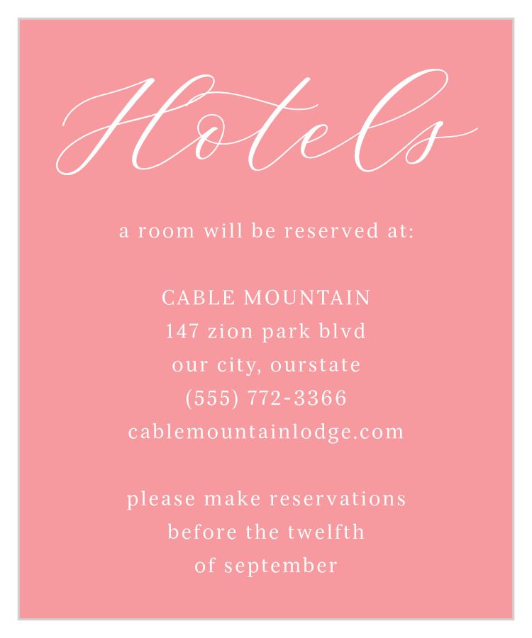 Sweet Blossoms Accommodation Cards