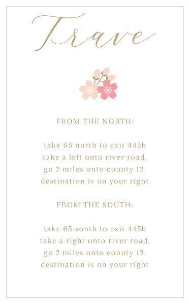 Our Sweet Blossoms Direction Cards make it much easier for your guests to find you amazing wedding venue!  