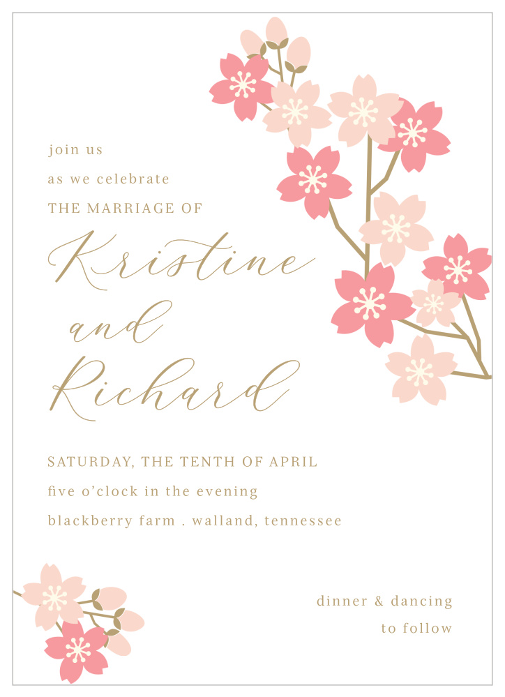 Sweet Blossoms Wedding Invitations