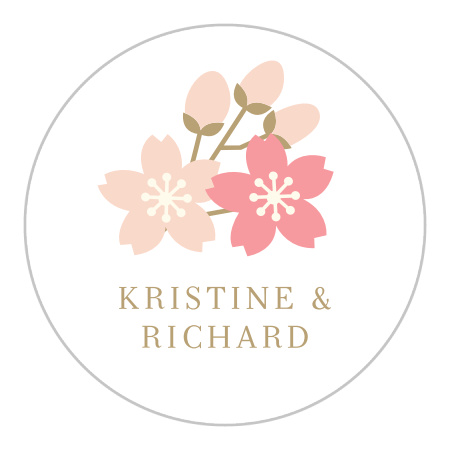 Sweet Blossoms Wedding Stickers
